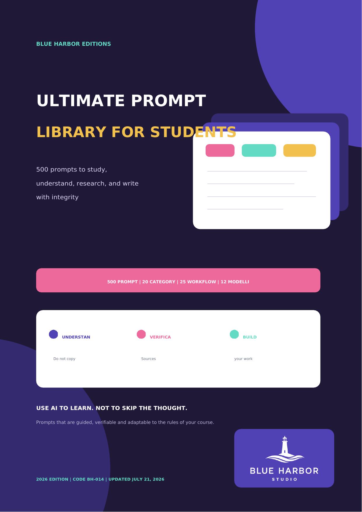 Ultimate Prompt Library for Students cover